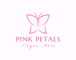 Pink Beauty Butterfly logo design