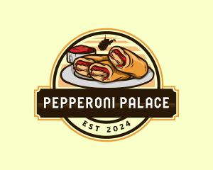 Pepperoni Rolls West Virginia logo design