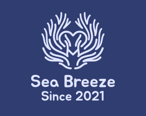 Sea Heart Coral logo design