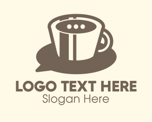 Coffee Cup Chat Messaging logo