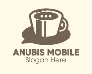 Coffee Cup Chat Messaging logo design