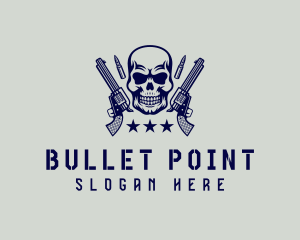 Skull Military Gun  logo