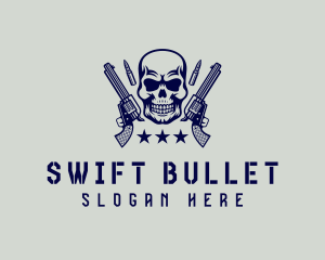 Skull Military Gun  logo