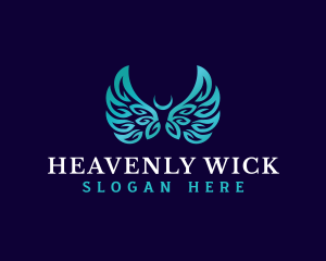 Wings Angel Halo logo design