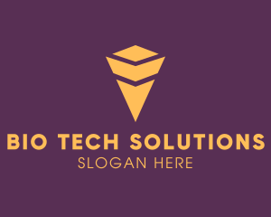 Yellow Tech Arrow logo design