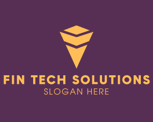 Yellow Tech Arrow logo design