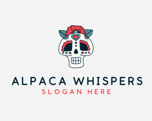 Mexican Calavera Skull logo design