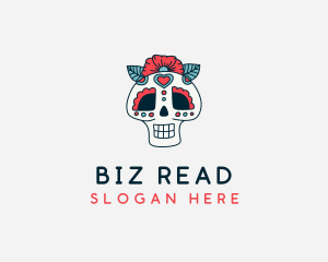 Mexican Calavera Skull logo design