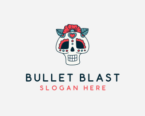 Mexican Calavera Skull logo design