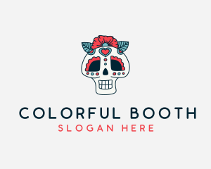 Mexican Calavera Skull logo design