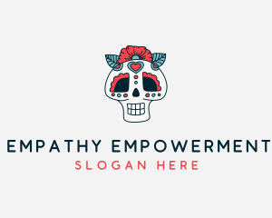 Mexican Calavera Skull logo design