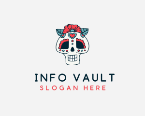 Mexican Calavera Skull logo design