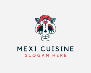 Mexican Calavera Skull logo