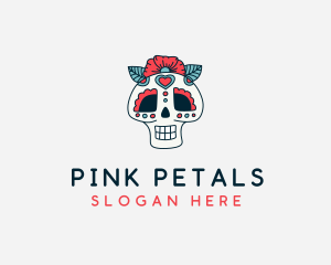 Mexican Calavera Skull logo design