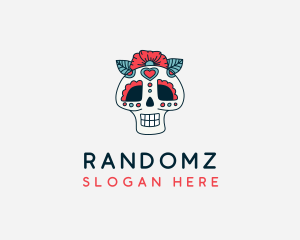 Mexican Calavera Skull logo design