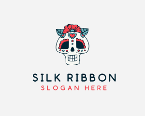 Mexican Calavera Skull logo design