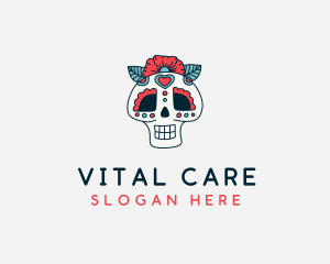 Mexican Calavera Skull logo