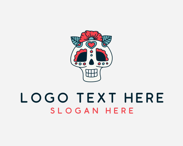 Mexican Calavera Skull logo