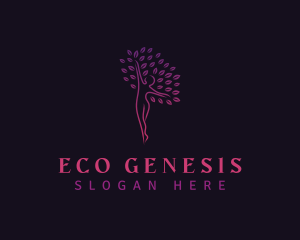 Feminine Beauty Tree logo design