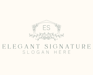 Floral Wedding Frame  logo design