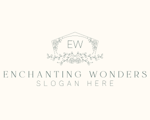 Floral Wedding Frame  logo design