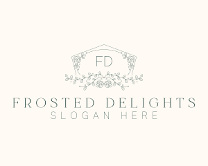 Floral Wedding Frame  logo design