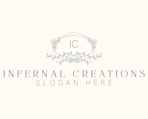 Floral Wedding Frame  logo design