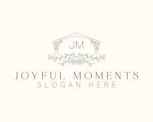 Floral Wedding Frame  logo design