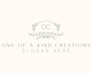 Floral Wedding Frame  logo design