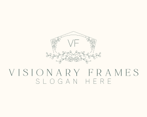 Floral Wedding Frame  logo design