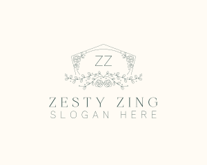 Floral Wedding Frame  logo design