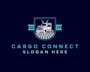 Cargo Truck Courier logo design