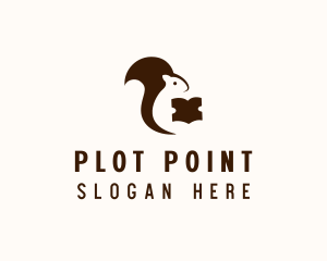 Minimalist Squirrel Book logo