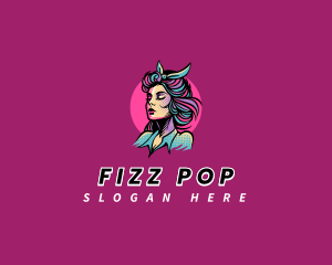 Pinup Woman Fashionista logo design