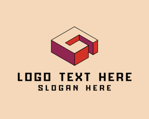 3D Pixel Letter G logo