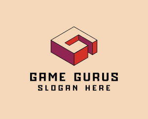 3D Pixel Letter G logo design