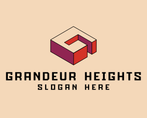 3D Pixel Letter G logo design