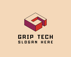 3D Pixel Letter G logo design