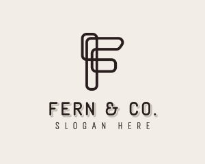 Stylish Company Letter F logo design