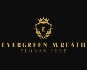 Royal Crown Wreath logo design