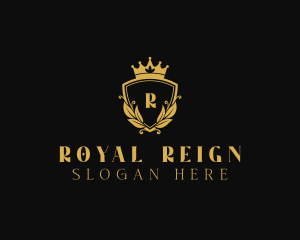 Royal Crown Wreath logo design