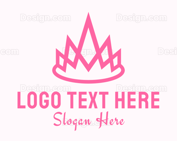 Pink Princess Crown Logo