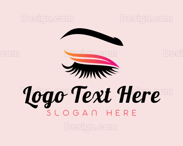 Luxury Feminine Eyebrow Eyelash Logo