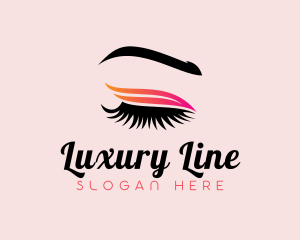 Luxury Feminine Eyebrow Eyelash logo design