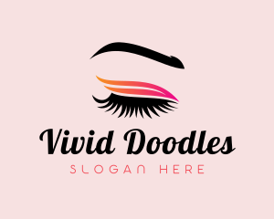 Luxury Feminine Eyebrow Eyelash logo design