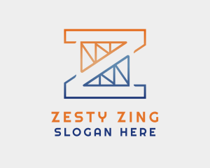 Trusses Construction Letter Z logo design