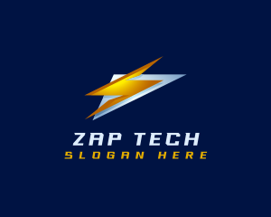 Lightning Bolt Zap logo design