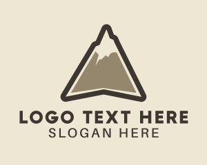 Skiing - High Mountain Peak logo design
