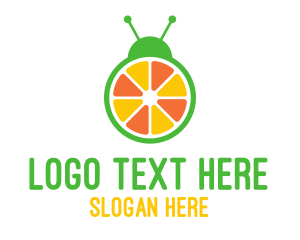 Orange Fruit Bug Logo