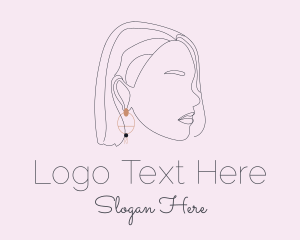 Woman Earring Jewelry logo